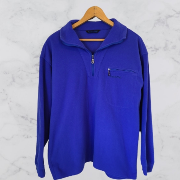 (1189) Schoffel Men's Long Sleeve Quarter Zip Fleece Jacket, Size: S Color: Blue - Picture 1 of 4